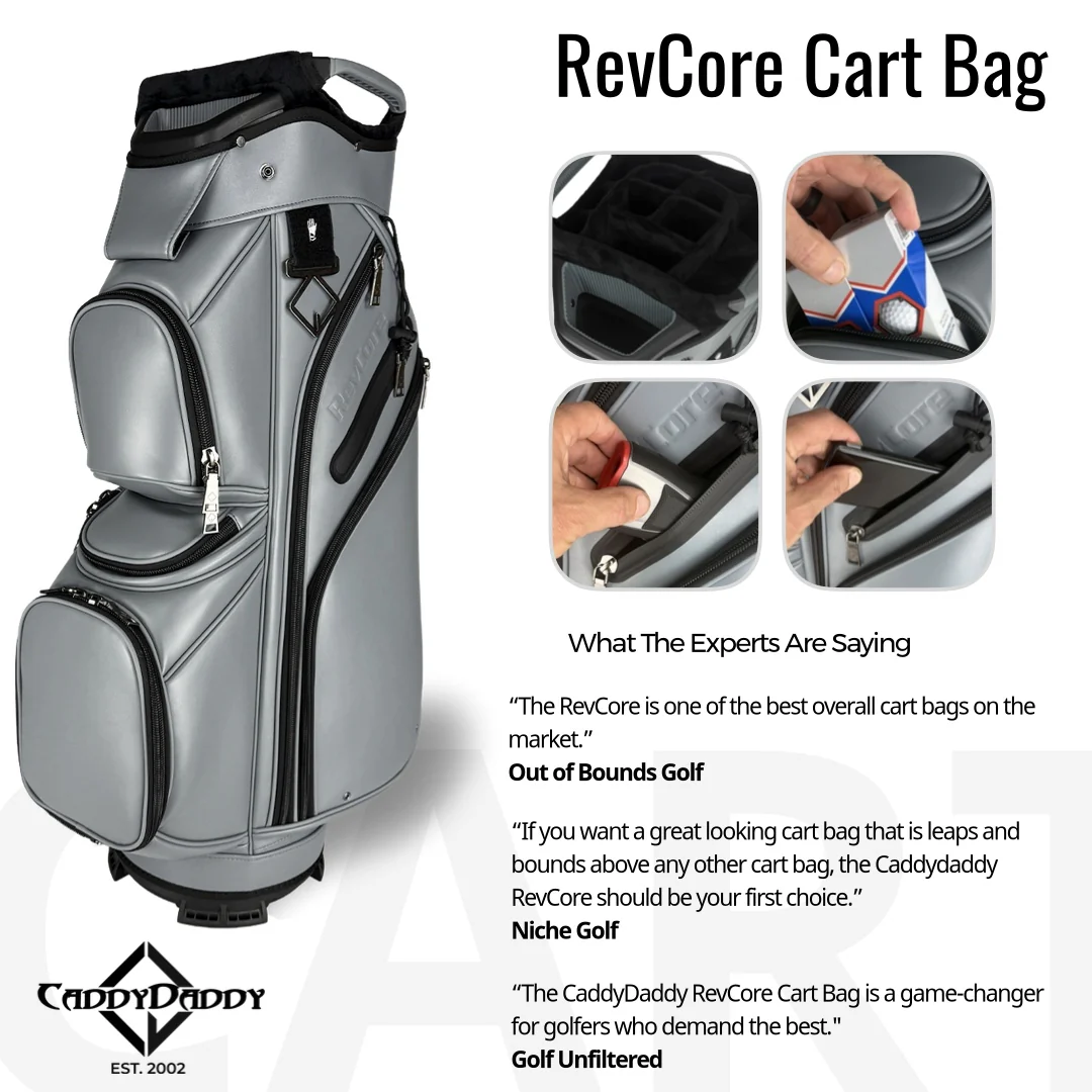 RevCore Lux Golf Cart Bag | 14 Way Velvet Lined Dividers - Image 19