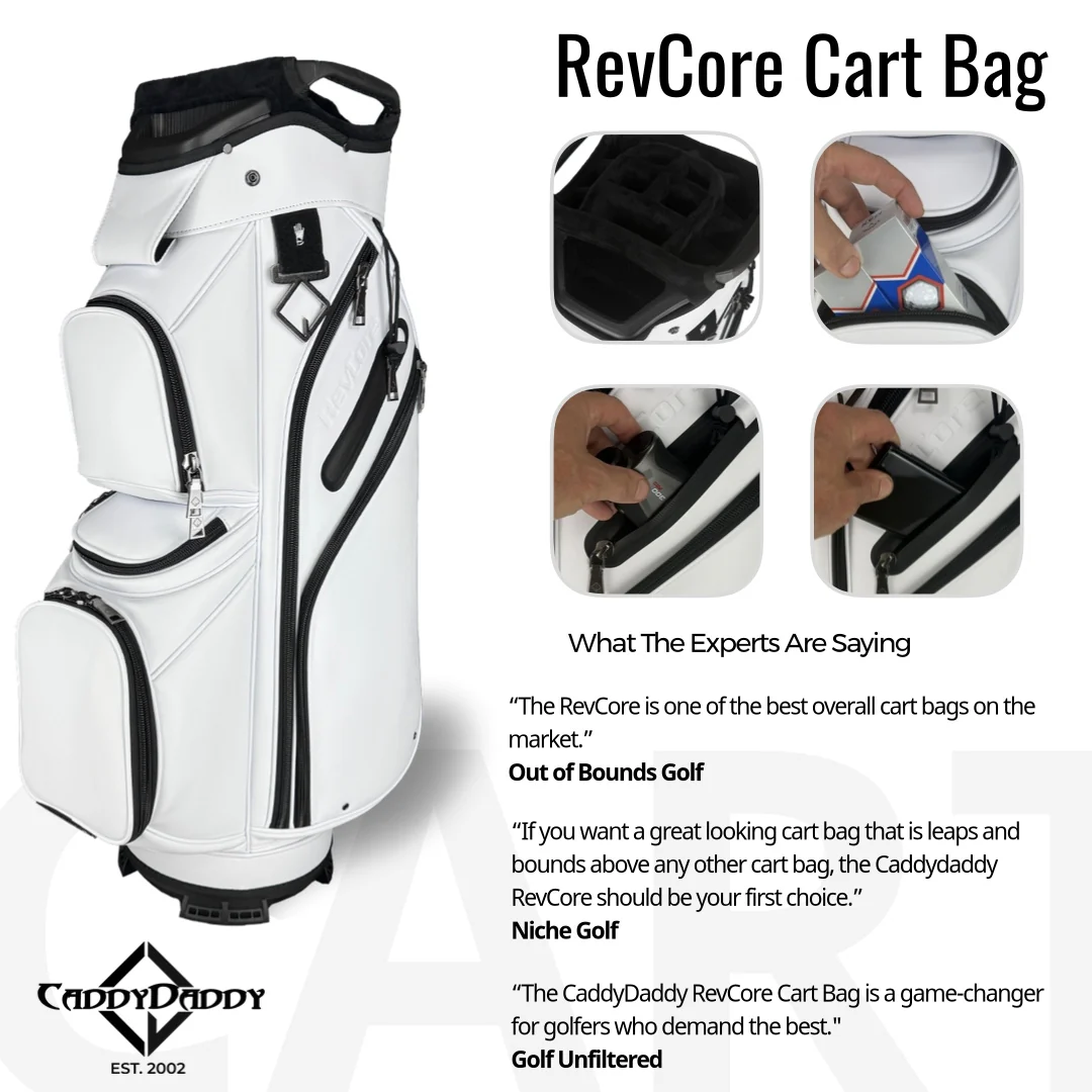 RevCore Lux Golf Cart Bag | 14 Way Velvet Lined Dividers - Image 25