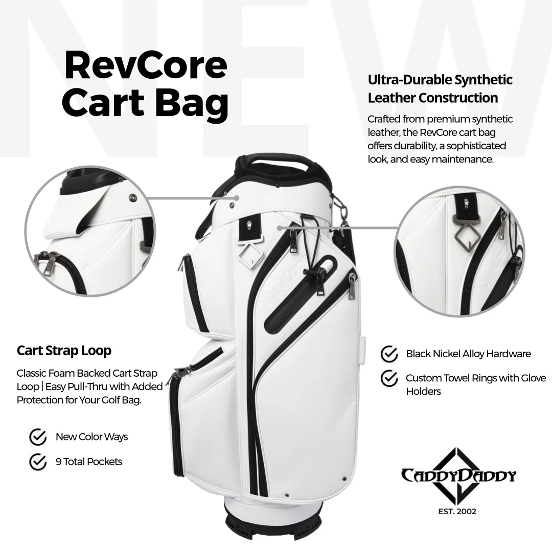 RevCore Lux Golf Cart Bag | 14 Way Velvet Lined Dividers - Image 26