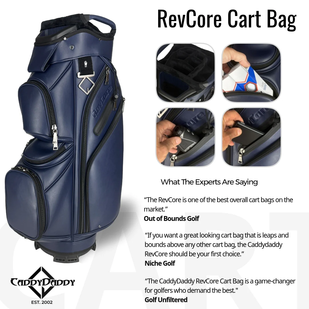 RevCore Lux Golf Cart Bag | 14 Way Velvet Lined Dividers - Image 35