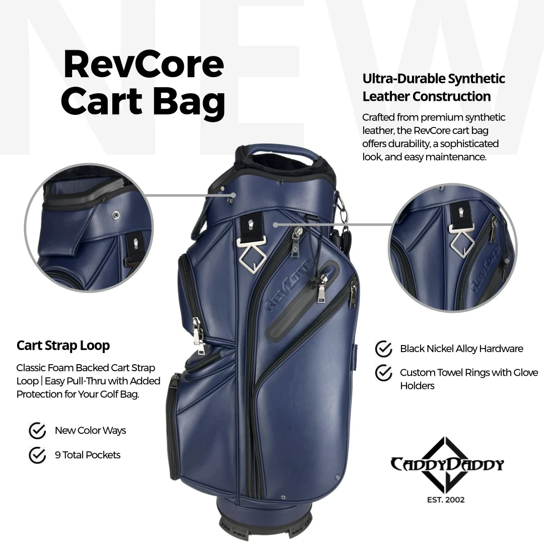 RevCore Lux Golf Cart Bag | 14 Way Velvet Lined Dividers - Image 36