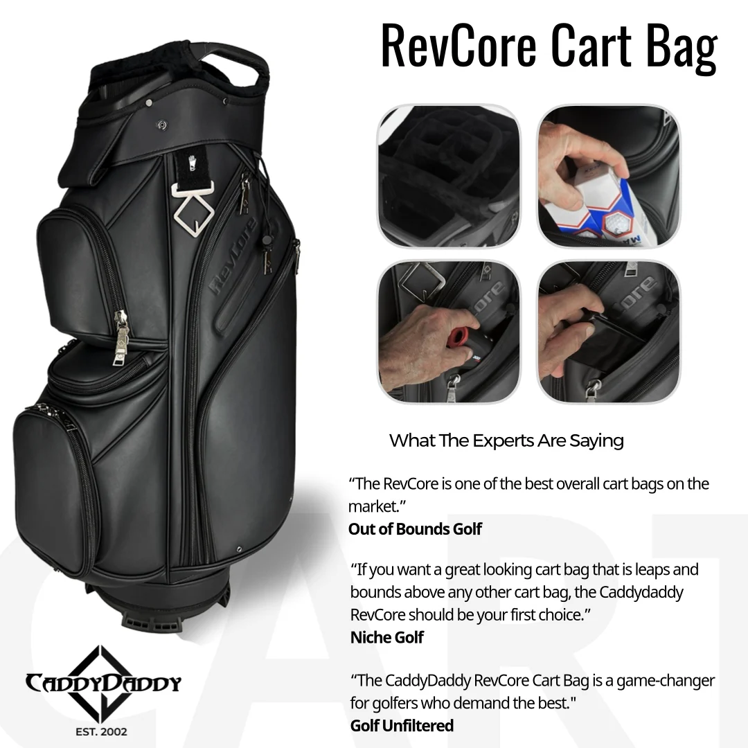 RevCore Lux Golf Cart Bag | 14 Way Velvet Lined Dividers - Image 7